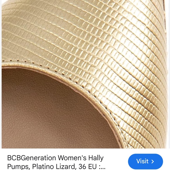 ✨💛 BCBGeneration Gold Metallic Cross-Strap Pointed-Toe Heels 💛✨ - Picture 3 of 11